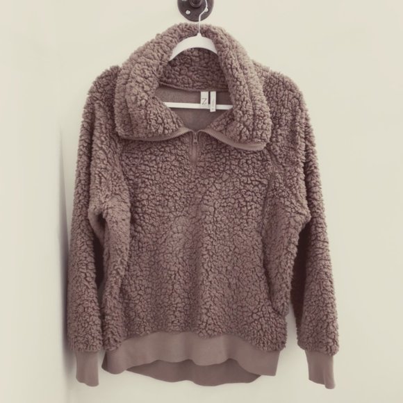 Z By Zella Power Up Cozy Faux Shearling Pullover M - Picture 4 of 12